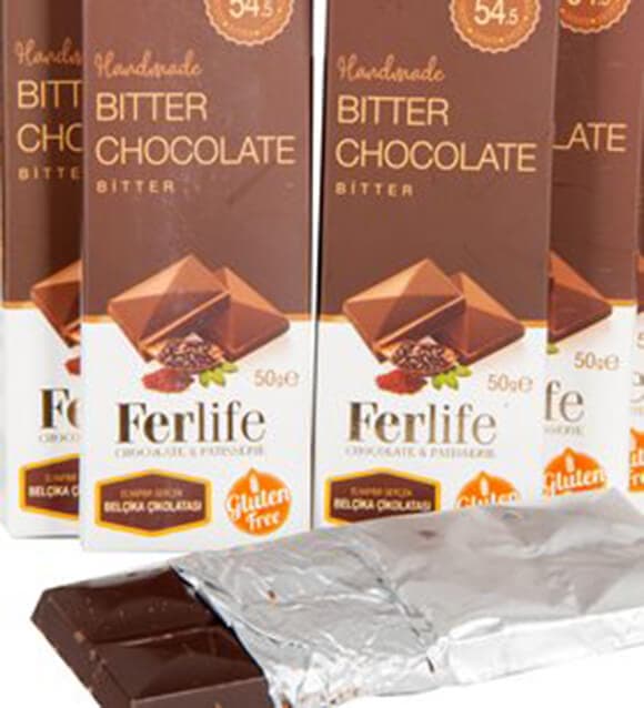 El Yapımı Bitter Tablet Çikolata (10'lu 50 gr)