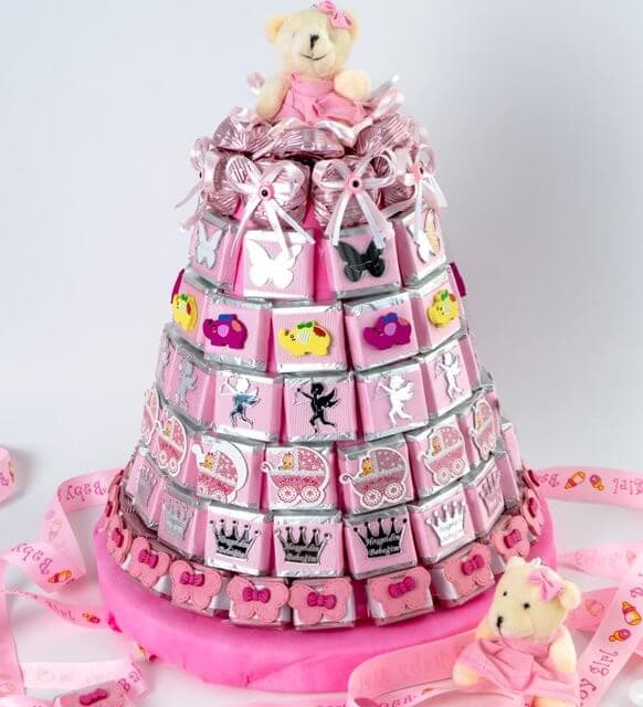 Kız Bebek Çikolatası Baby Girl Pyramid