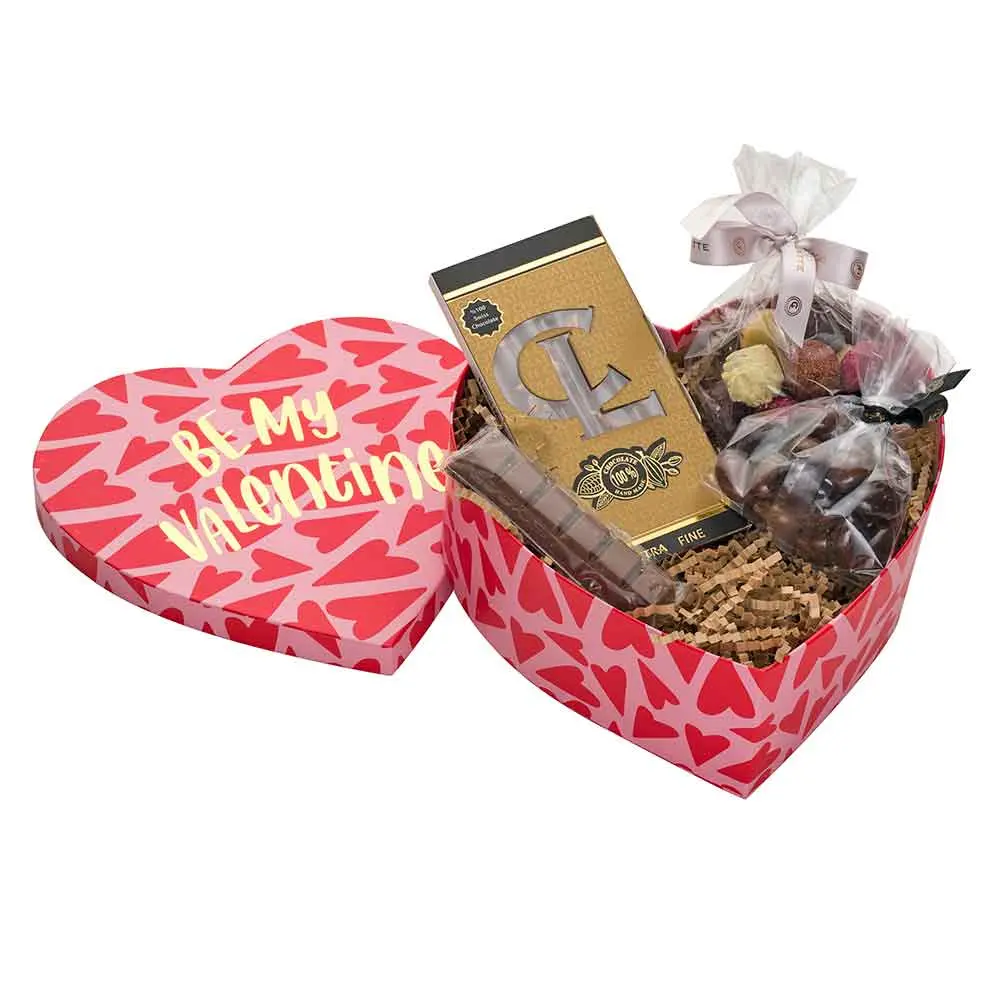 Sevgililer Günü Hediyesi Kalpli Çikolata Kutusu "Be My Valentine"