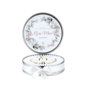 Metal Kutu Kız Bebek Çikolatası 80 Adet